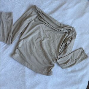 SHEIN Beige Off-Shoulder Top
